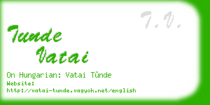 tunde vatai business card